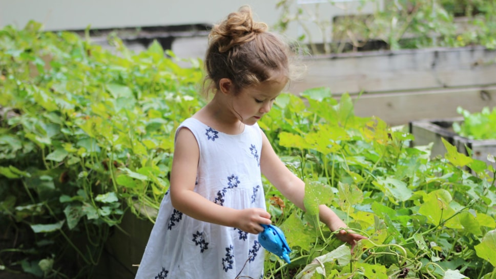 Girl in garden