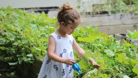 Girl in garden