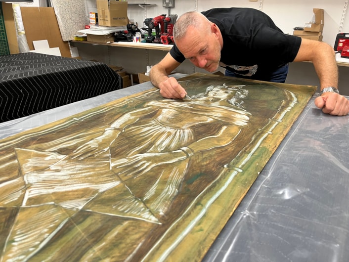 Goddess of Night: The romantic tribute Goddess of Night, by artist Quentin Bell is part of a new exhibition exploring different portrayals of women over the past 400 years, after it was the subject of a careful restoration project by specialist paper conservator James Caverhill.