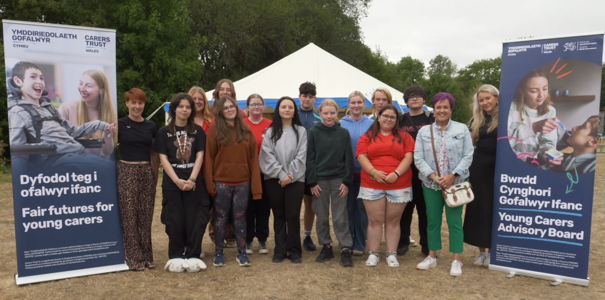 Minister for Children and Social Care, Dawn Bowden, and Young Carers Advisory Board