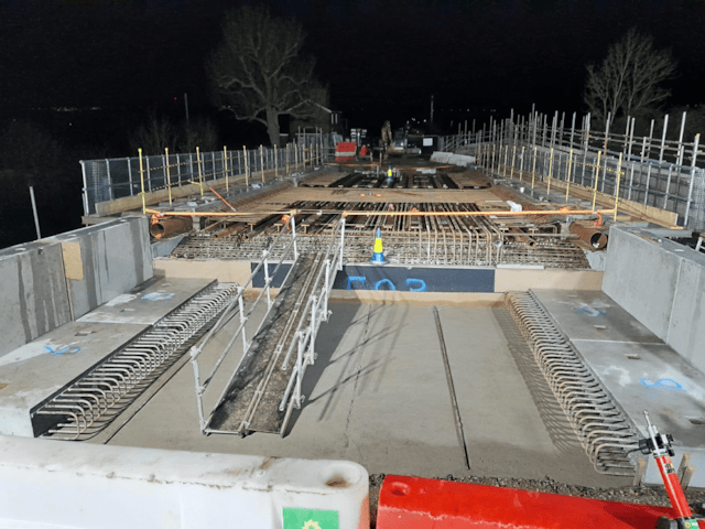 Kirk Hill bridge precast construction March 2026: Kirk Hill bridge precast construction March 2026
