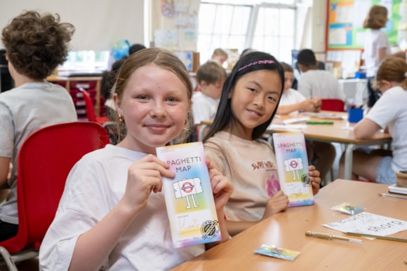 Credit Spaghetti Map school workshop, 2026, Photo Alastair Fyfe (Grasmere Primary School)