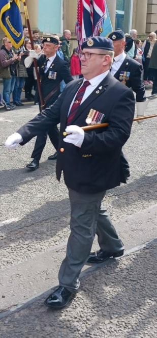 Simon Scott at St George's Day parade 2024