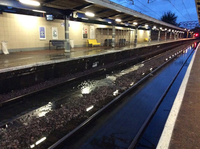 Severe flooding affects commuters travelling from Norfolk, Suffolk and Essex in London: Manor Park Flooding 2 -  23.06.16