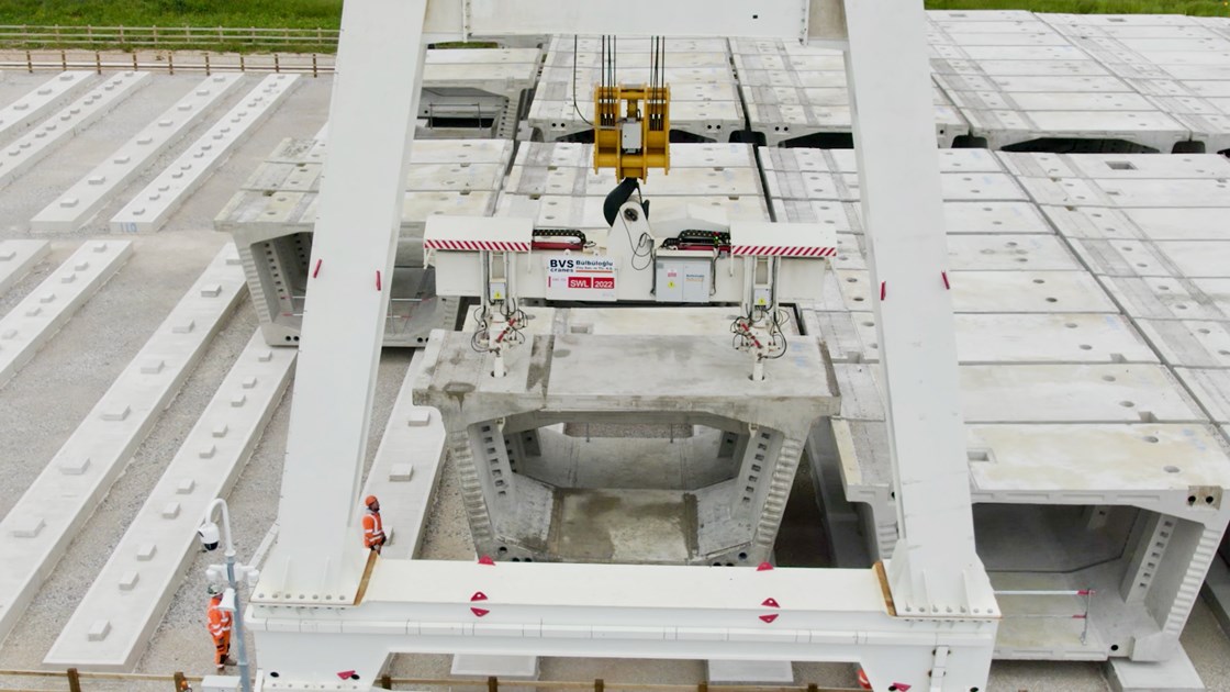 HS2's precast viaduct segment yard at Kingsbury in Warwickshire 4