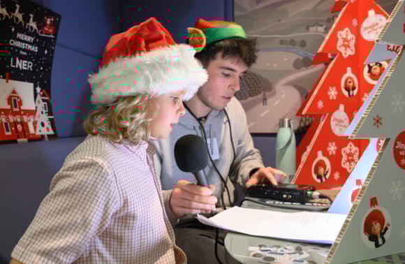 Behind the scenes of LNER's Kids Club Christmas episode