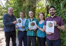 NE Mammal Atlas book launch - editors from L to R Nick Littlewood, Paul Chapman, Glenn Roberts, Annie Robinson, Konstantinos Sideris. Copyright Aberdeen Council