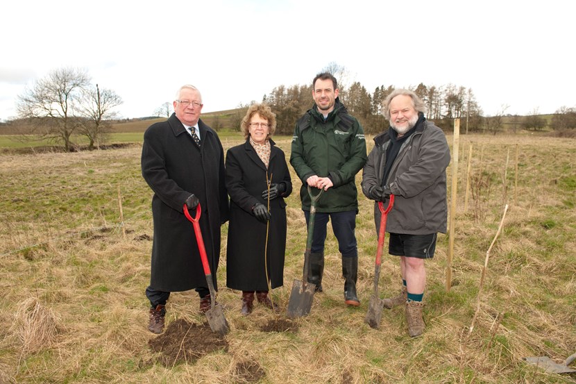First tree planted as part of natural flood management pilot for River Aire: 003-treeplanting-phase2-floodpreventionscheme-20march2018.jpg
