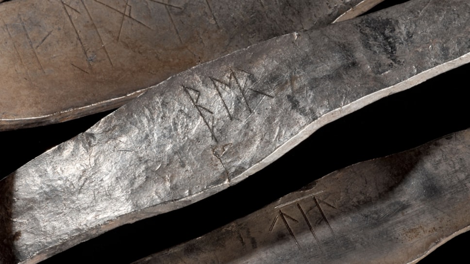 Runic inscriptions on the Galloway Hoard © National Museums Scotland