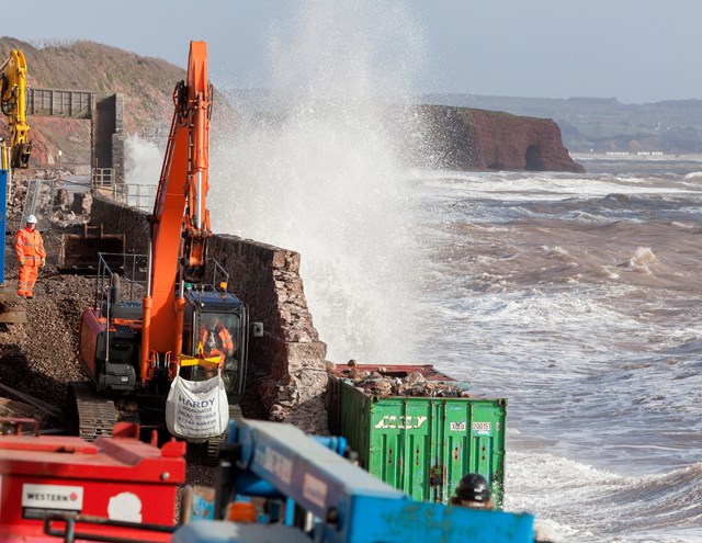 Work continues at Dawlish