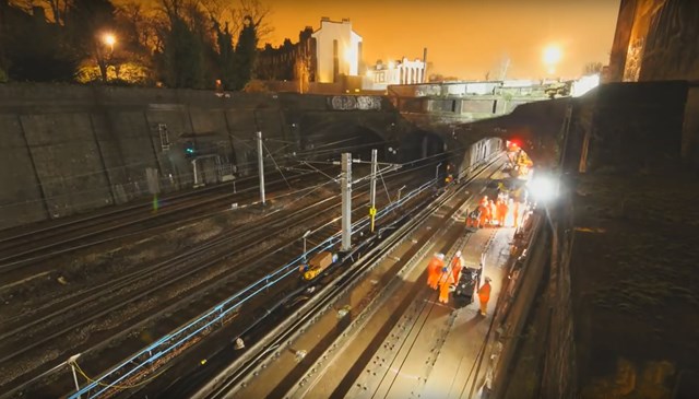 Network Rail is upgrading last section of 1970’s slab track between London and Kentish Town this Christmas