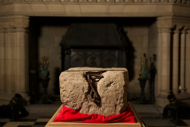 The Stone of Destiny in the Great Hall at Edinburgh Castle: (c) Rob McDougall