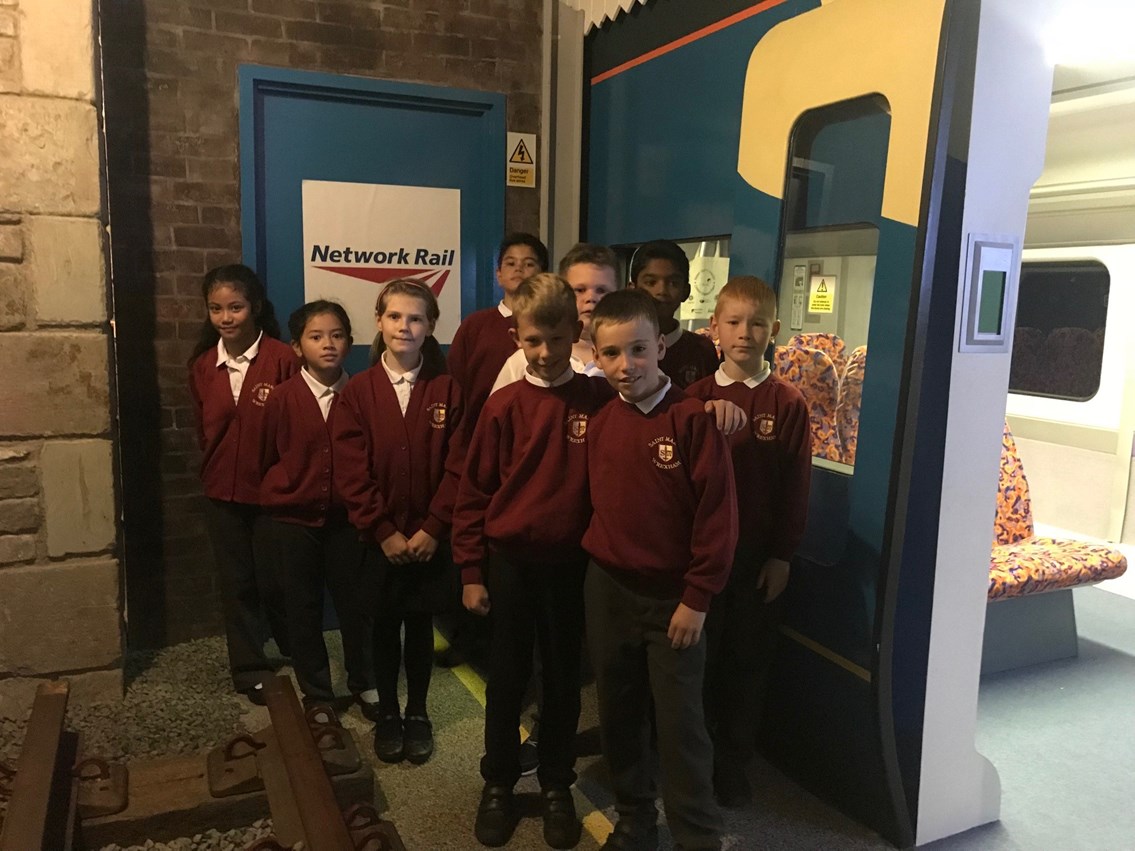 Rail Safety Week, Year 5 pupils from St Mary’s Catholic Primary School in Wrexham