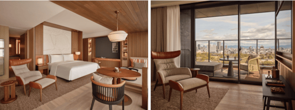 Patina Osaka Deluxe Suite (left) & Patina Osaka Junior Suite (right)