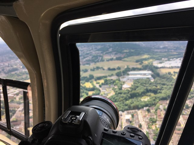 helicopter: The helicopter also provides a good platform for photographs of lineside equipment.