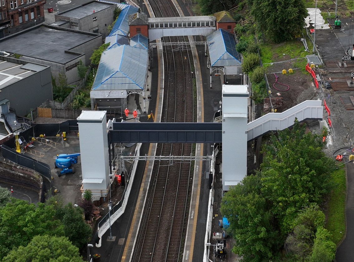 Port Glasgow AfA bridge craned in DRONE PIC (2)