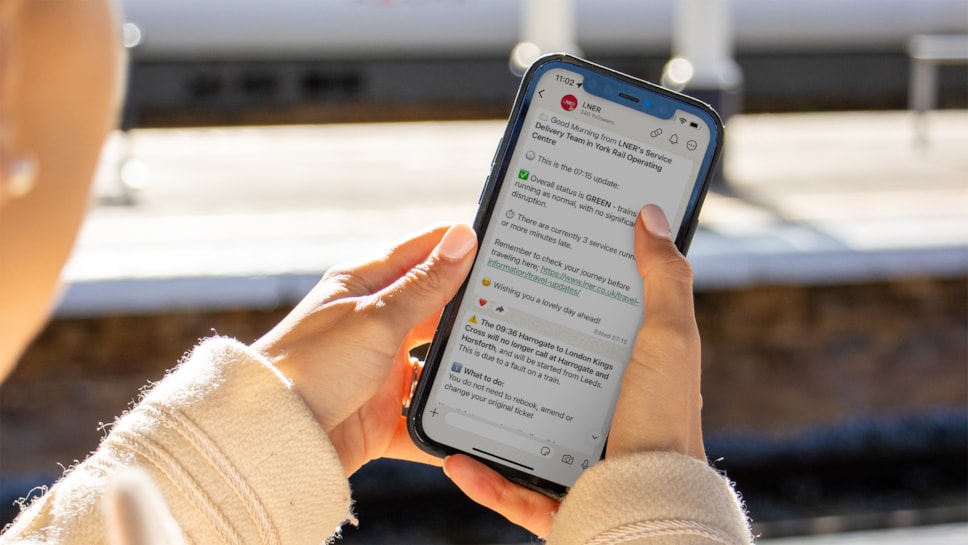 LNER launches WhatsApp channel to support customers, LNER