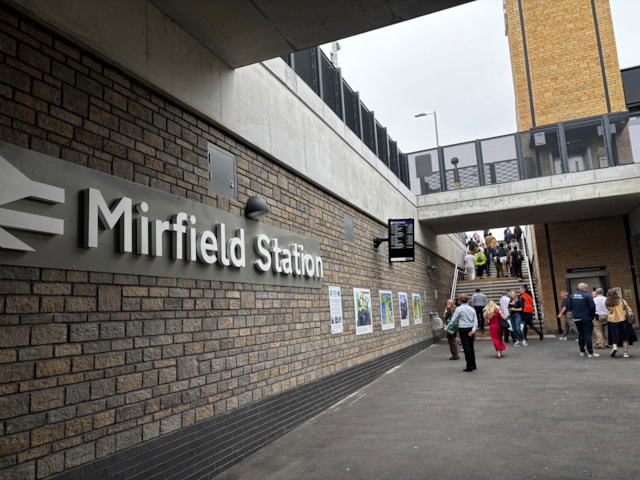 Mirfield station entrance: Mirfield station entrance