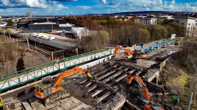 Shields Road bridge demolition - Easter 2024: Shields Road bridge demolition - Easter 2024