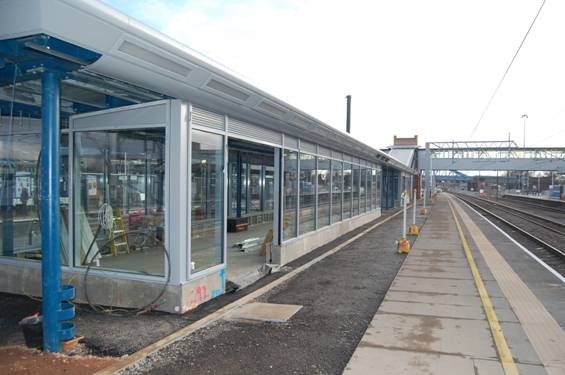 progress with waiting room on platform 3 at Peterborough