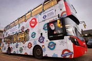 TfL Image - Santa Claus onboard one of TfL's festive buses
