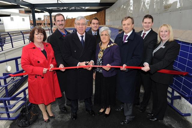 Jack Straw MP officially opens improvements to platform 4 at Blackburn railway station