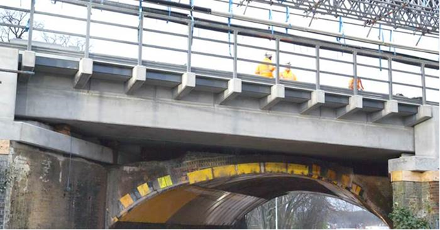 Major railway improvements completed on time in Sussex and south London as part of a multi-billion pound Railway Upgrade Plan: Sanderstead Road railway bridge