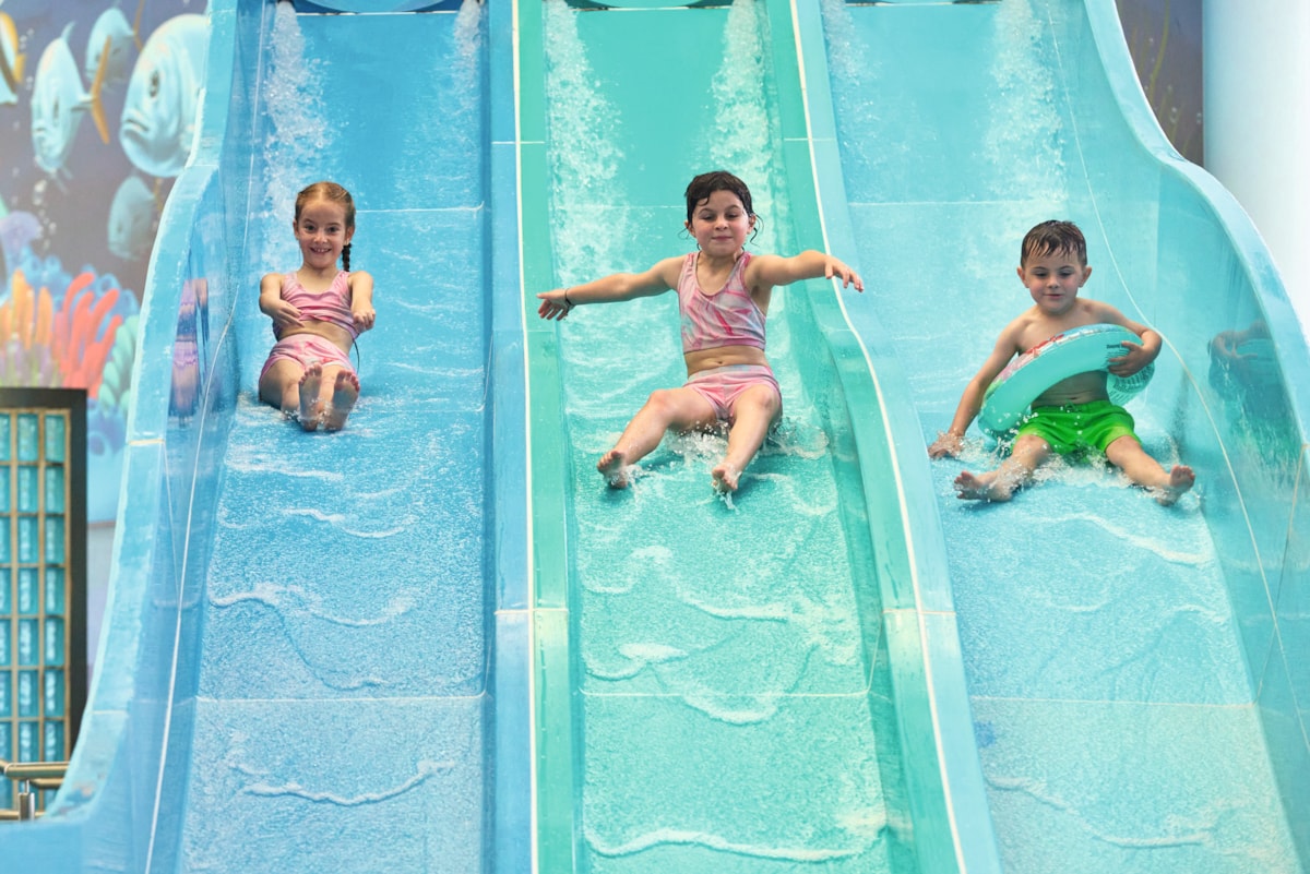 Indoor pool slide at Primrose Valley