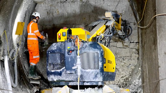 HS2 Chiltern tunnel excavtion for first cross passage