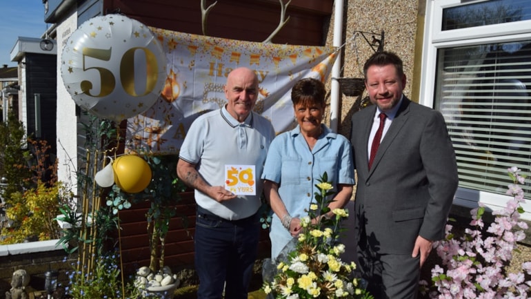 John and Christine Oliver celebrate Golden Wedding Anniversary