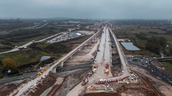 Coleshill viaducts looking south Feb 2025: Coleshill viaducts looking south Feb 2025