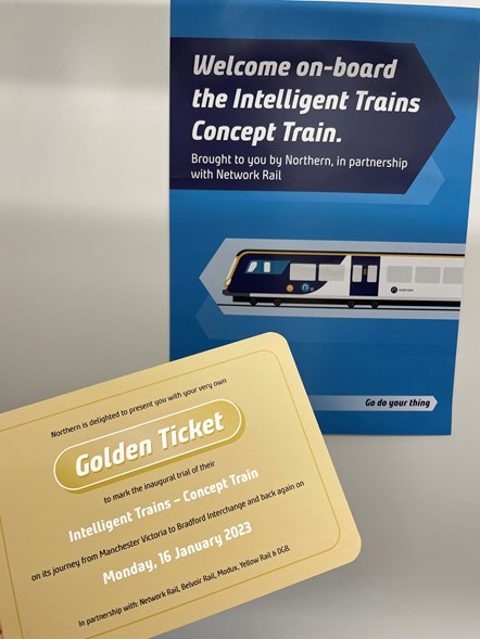 Image shows Northern's Intelligent Trains 'Golden Ticket'