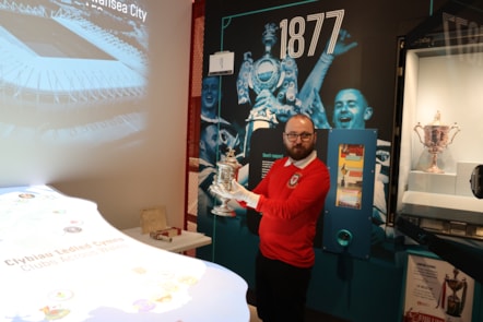 JS with trophy Footbal Musuem