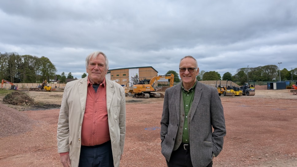 Cllr Birch and Cllr Tradgett at Five Acres - 2