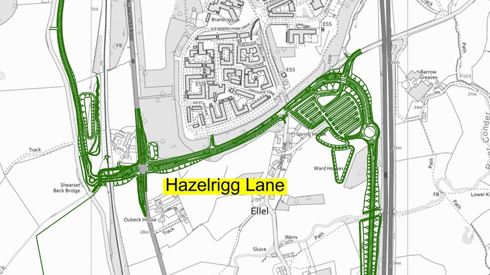 South Lancaster proposed road alignment March 2023