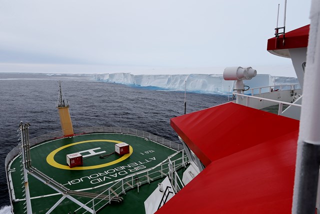 View of A23a from the deck of RRS Sir David Attenborough (Rich Turner)