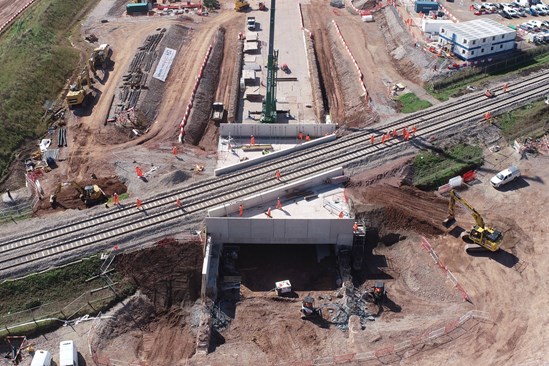 HS2 ‘marathon’ bridge construction completed near Lichfield: HS2 completes Streethay bridge under South Staffordshire railway line