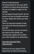 Scam text 1: Scam text 1