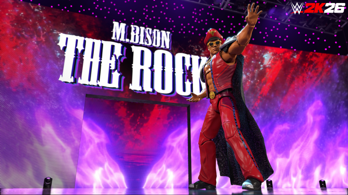 WWE 2K26 The Rock Final Boss as M. Bison