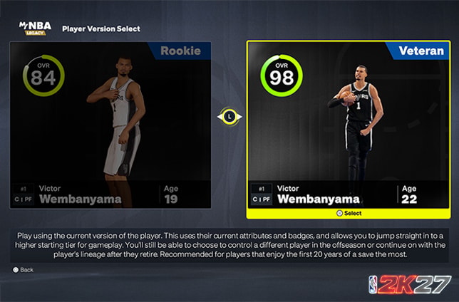 NBA 2K27 MyNBA Legends