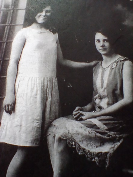 Jean with her sister Mary (Jean sat down)