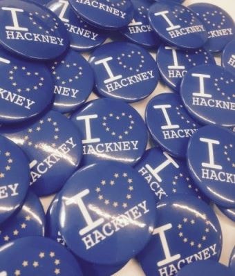 #HackneyLovesYou badges