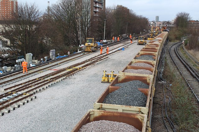 New Cross Christmas Day: Network Rail's teams were working hard on Christmas Day, replacing a worn out junction near New Cross, south east London.