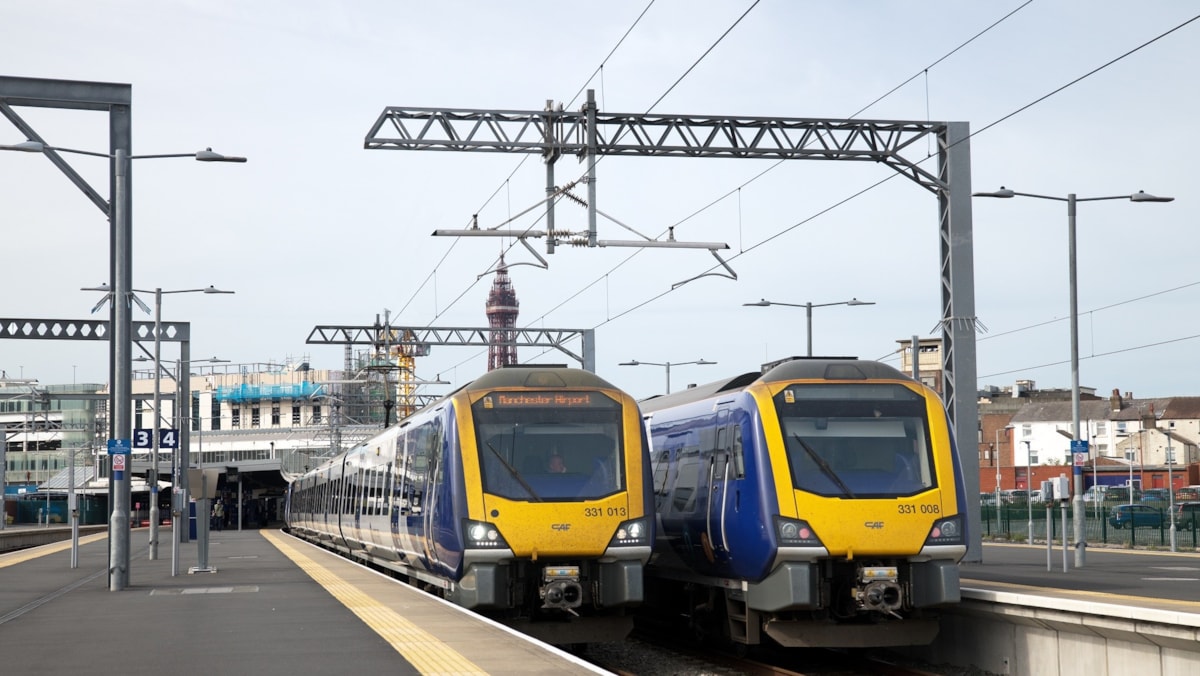 An image of trains at Blackpool North Station