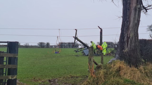 Engineers work on as Storm Jocelyn brings more network damage