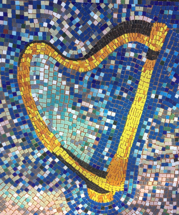 Sounds Good: One of the music-themed mosaics created for a similar project.