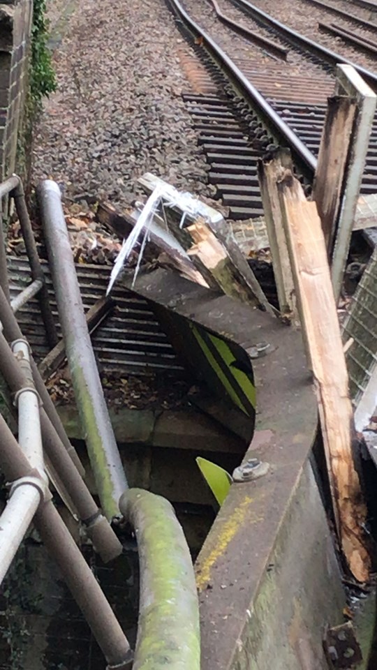 Ketton bridge strike November 2022 close up of damage