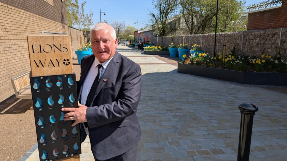 Cllr Patrick Harley at Lions Way in Brierley Hill