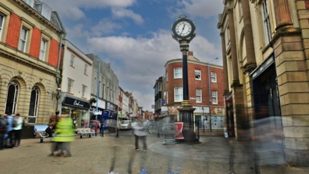 People walking in Stourbridge town centre cropped