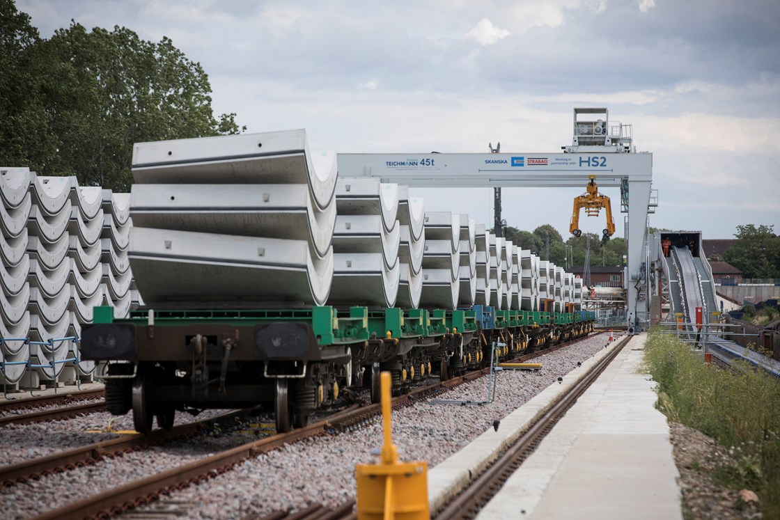 Tunnel ring segments delivered from Isle of Grain to West Ruislip